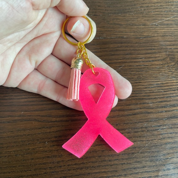Handmade Awareness Ribbon Keychain - Picture 2 of 7